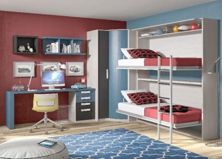 llitera plegable i armari raconer en aquest espais dormitori